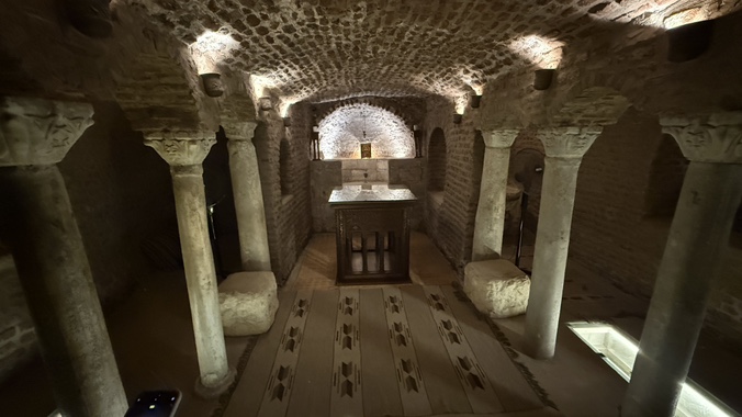 An underground space in an Old Cairo church